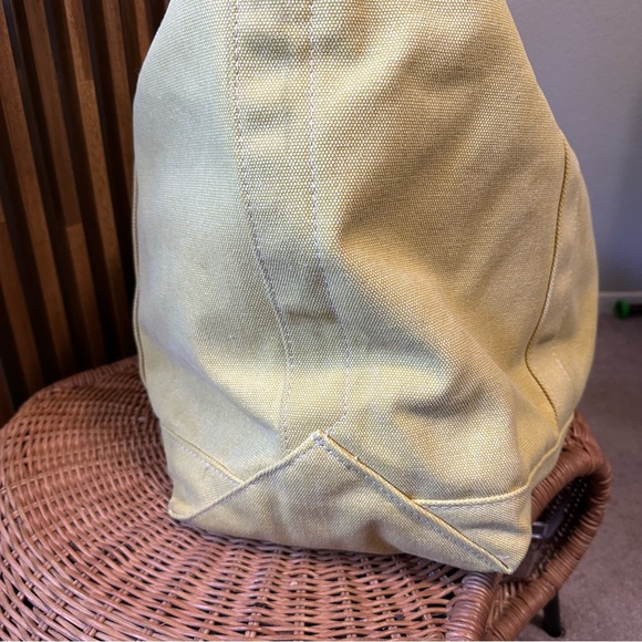 VTG L. L. Bean Boat & Tote Golden Butter Yellow Heavy Duty Canvas XL  - HTF - Picture 10 of 12